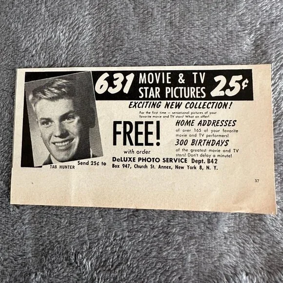 From De Luxe Photo Service 7 Vintage Hollywood Celebrity Actors Portraits B&W's - Picture 10 of 10